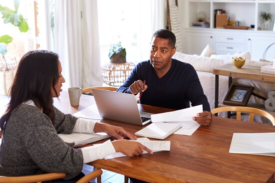 Couple Discussing Finances